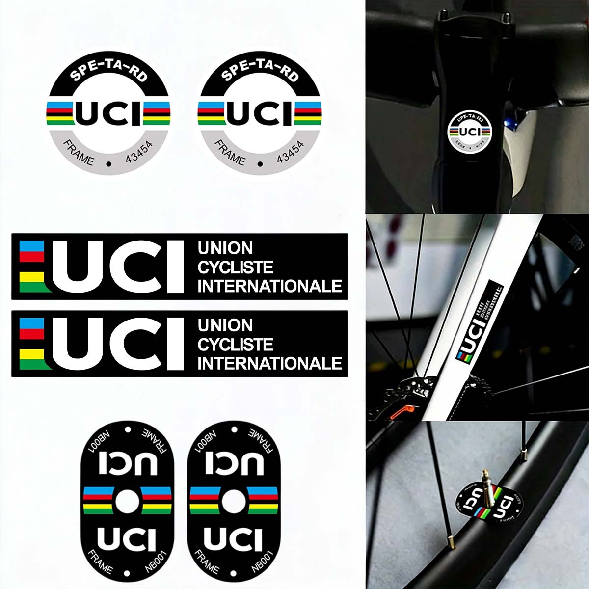 Aero Cycling Helmet - Autocollants pour cadre de vélo UCI,