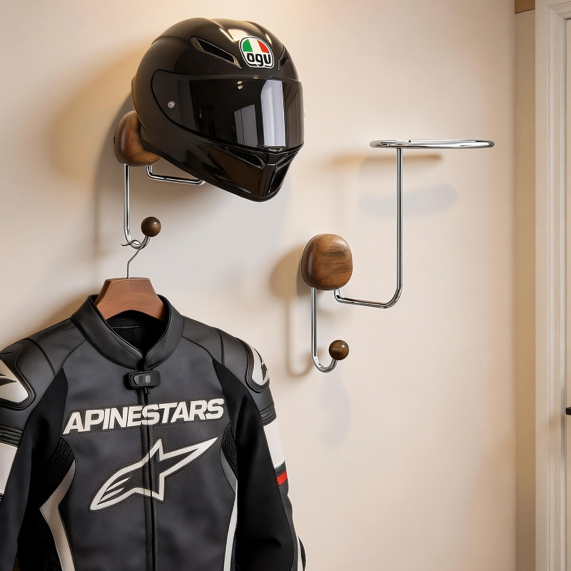 Cycling Gear Rack - Support mural pour casque sans perçage,
